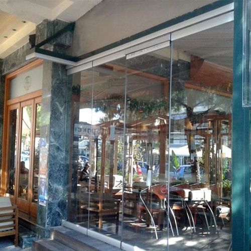 Панельная тонкостенная перегородка - Atrio Glass Doors - из алюминия и стекла / декоративная / прозрачная