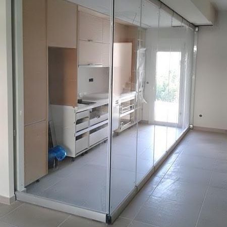 Разделитель пространства из кристалла - KALLITHEA - Atrio Glass Doors - для профессионального использования / для интерьера