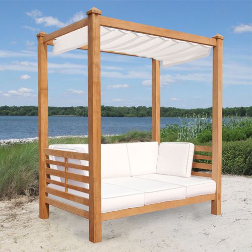 Современный диван - VISTA : 6111 - COUNTRY CASUAL TEAK - для сада / из акриловой ткани / с балдахином