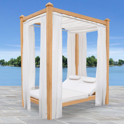 Садовая кровать с балдахином - VISTA : 6113 - COUNTRY CASUAL TEAK - двуспальная / современная / из ткани