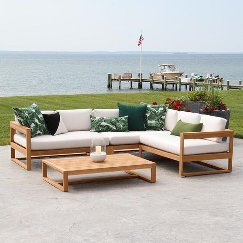 Угловой диван - CASITA : 9082 - COUNTRY CASUAL TEAK - современный / для сада / из ткани