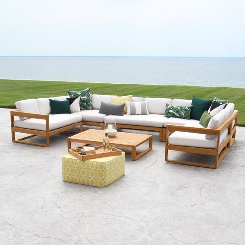 Угловой диван - CASITA : 9084 - COUNTRY CASUAL TEAK - современный / для сада / из ткани
