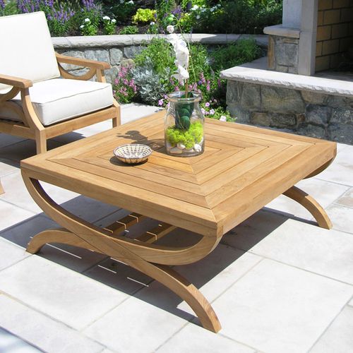 Современный журнальный столик - FIORI® : 9813 - COUNTRY CASUAL TEAK - из тикового дерева / квадратный / для бытового использования