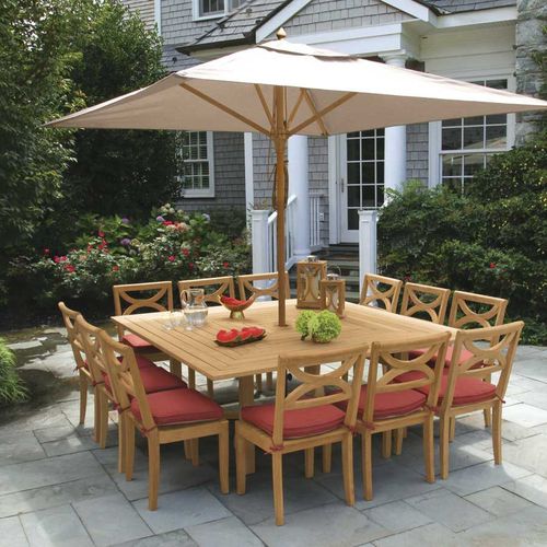 Современный обеденный стол - FIORI® : 9523 - COUNTRY CASUAL TEAK - из тикового дерева / квадратный / для бытового использования