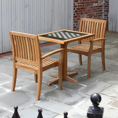 Стол для игры в шахматы для улицы - FOXHALL® - COUNTRY CASUAL TEAK - современный / для профессионального использования / для бытового использования