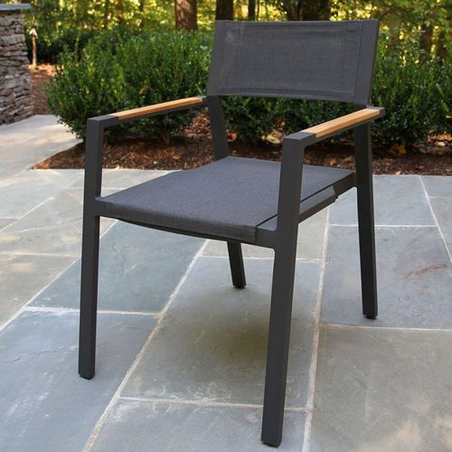Современный cтул для столовых - SUMMIT  - COUNTRY CASUAL TEAK - для наружного применения / из ткани / с основанием из алюминия