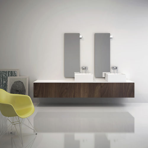 Двойная тумба под умывальник - Yosemite - NOVEL BATHROOM FURNITURE - настенная / из лакированной древесины / из ламината высокого давления