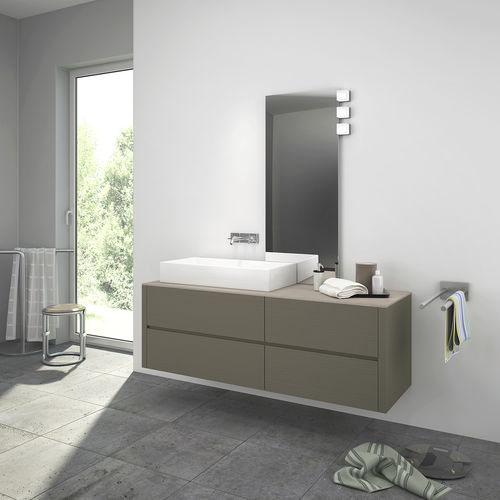 Двойная тумба под умывальник - Velvet - NOVEL BATHROOM FURNITURE - настенная / из венге / из дуба
