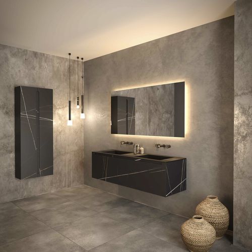 Настенная тумба под умывальник - Storm - NOVEL BATHROOM FURNITURE - из керамики / из меламина / из Solid Surface
