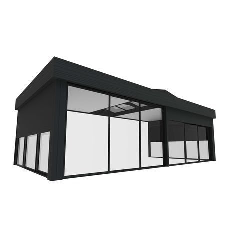 Самонесущая веранда - EQUINOXE - ESPACE LOUNGE - из алюминия / для бассейна / со встроенными рольставнями