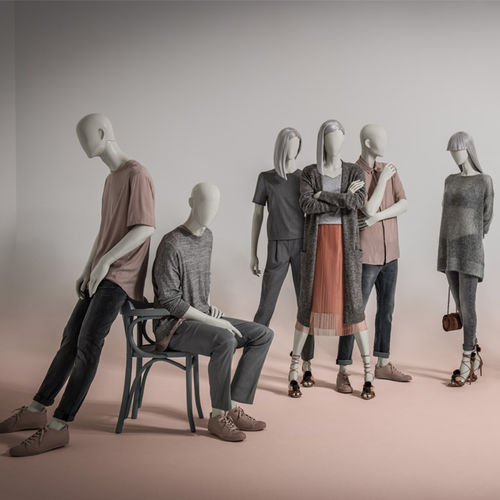 Выставочный манекен женщина - BLEND - HANS BOODT MANNEQUINS - абстрактный / из дерева / сидячий