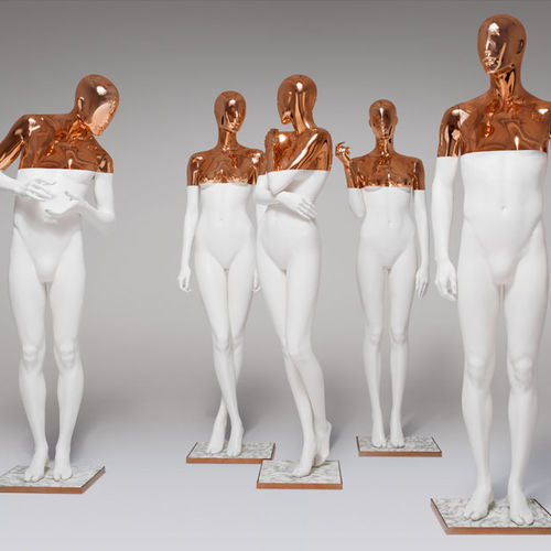 Выставочный манекен женщина - PARIS WHITE COPPER - HANS BOODT MANNEQUINS - абстрактный / гибкий / белый