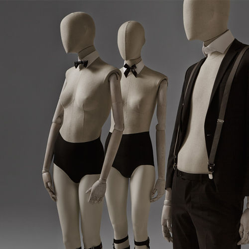 Выставочный манекен женщина - HANS BOODT MANNEQUINS - абстрактный / из ткани / сидячий
