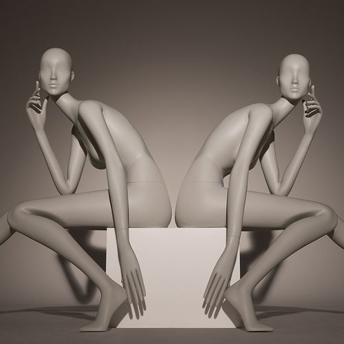 Выставочный манекен женщина - MUSE - HANS BOODT MANNEQUINS - реалистичный / сидячий / гибкий