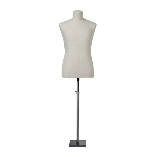 Бюст манекена мужчина - B304/48 CANVAS CALF 02 - STOCKMAN - абстрактный / без головы / белый
