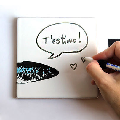 Плитка из керамики - POST IT  - Bussoga - бархатная / для интерьера / настенная