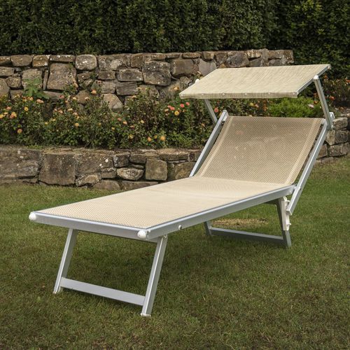 Современный садовый шезлонг - RELAX - RED SRL - из ткани / из анодированного алюминия / 100% перерабатываемый