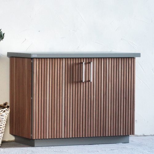 Современный буфет - CUBIC OUTDOOR LIVING - из дерева / из керамики / с выдвижными ящиками