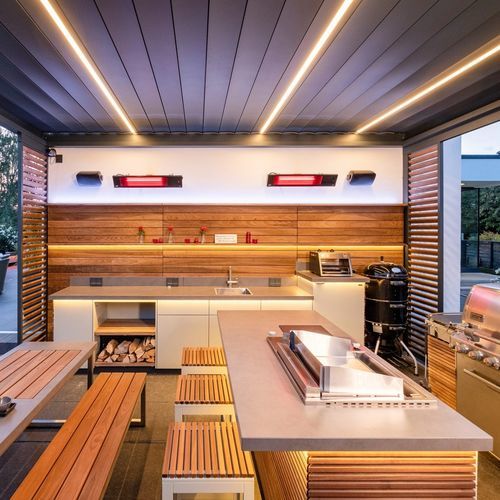 Кухня для наружного применения - C1 - CUBIC OUTDOOR LIVING - современная / из дерева / островного типа