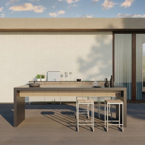 Кухня для наружного применения - C2  - CUBIC OUTDOOR LIVING - современная / из дерева / из нержавеющей стали