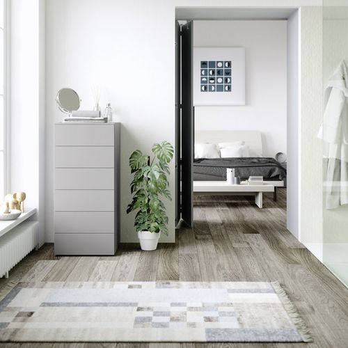Современный шифоньер - OSLO - cinquanta3 - из лакированной древесины / бежевый / серый