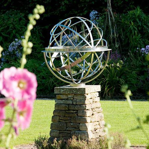 Скульптура из нержавеющей стали - ARMILLARY SPHERE - DAVID HARBER - садовая / для общественных мест