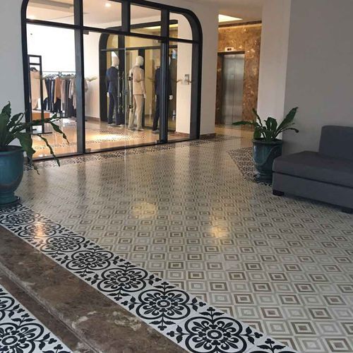 Матовая жесткая плита - V20-025 - Viet Tiles Corporation - для интерьера / напольная / 20x20 см