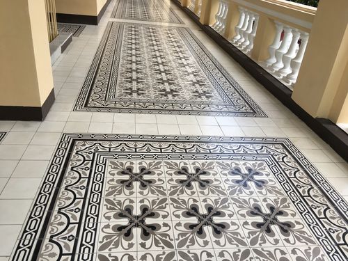 Матовая жесткая плита - V20-370 - Viet Tiles Corporation - для интерьера / напольная / 20x20 см