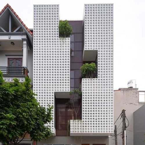 Полый бетонный блок - VCB-012 MAZE-4 - Viet Tiles Corporation - декоративный / перфорированный / для стены