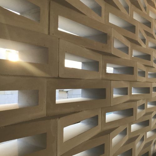Полый бетонный блок - VCBS-003-1000 TRAPEZE - Viet Tiles Corporation - декоративный / специальный / для заграждения