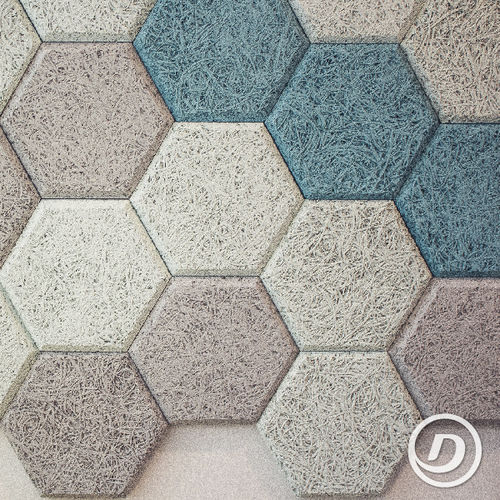 Настенная акустическая панель - HEXAGON TILE - CHUNLYN WWCB TECH CO., LTD. - из древесной шерсти / шестиугольная / для внутренней компоновки