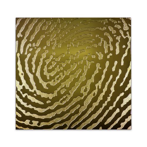 Декоративная панель для настила - FINGERPRINT GOLD - PlusObject - настенная / из стекла / текстурированная