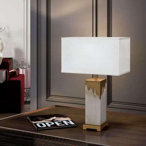Настольная лампа - HERTA - K-LIGHTING - из нержавеющей стали / из ткани / современная