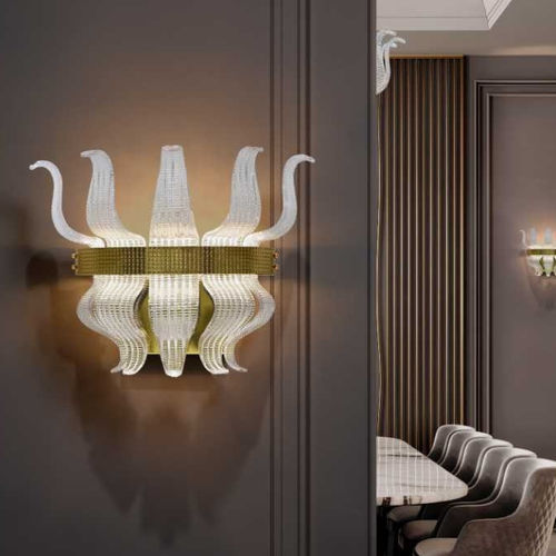 Современный настенный светильник - LUMA - K-LIGHTING - для интерьера / из нержавеющей стали / из стекла