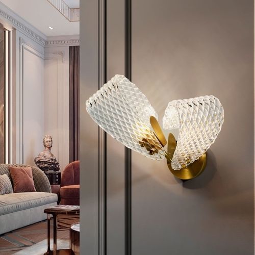 Современный настенный светильник - LARA - K-LIGHTING - для интерьера / из нержавеющей стали / из стекла