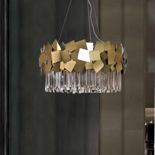 Современная люстра - HEMERA - K-LIGHTING - из кристалла / из нержавеющей стали / 8 лампочек