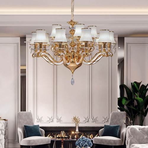 Классическая люстра - VINTAGE  - K-LIGHTING - из стекла / из нержавеющей стали / 15 лампочек