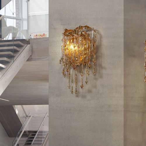 Современный настенный светильник - SCULPTURE - K-LIGHTING - для интерьера / из нержавеющей стали / из кристалла