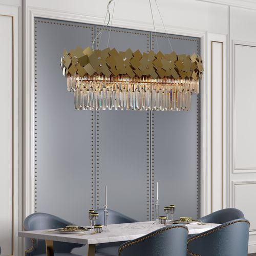 Современный потолочный светильник - HEMERA - K-LIGHTING - из кристалла / из нержавеющей стали / другие источники