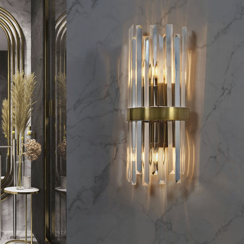 Современный настенный светильник - LIBERTE - K-LIGHTING - для интерьера / из нержавеющей стали / из кристалла