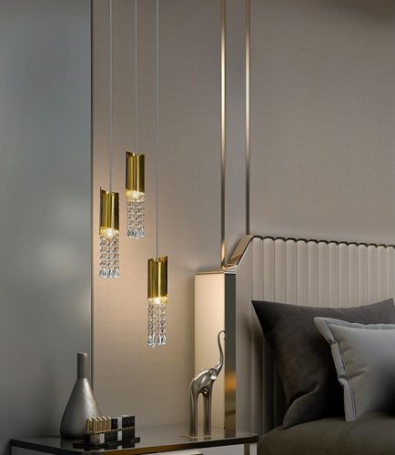 Подвесная лампа - MELISSA - K-LIGHTING - из нержавеющей стали / из кристалла / минималистский дизайн