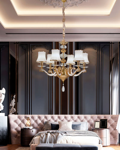 Классическая люстра - VINTAGE D'OR - K-LIGHTING - из стекла / из цинка / 6 лампочек
