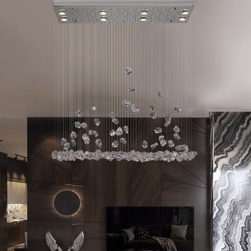 Современный потолочный светильник - STONES - K-LIGHTING - прямоугольный / из стекла / из нержавеющей стали