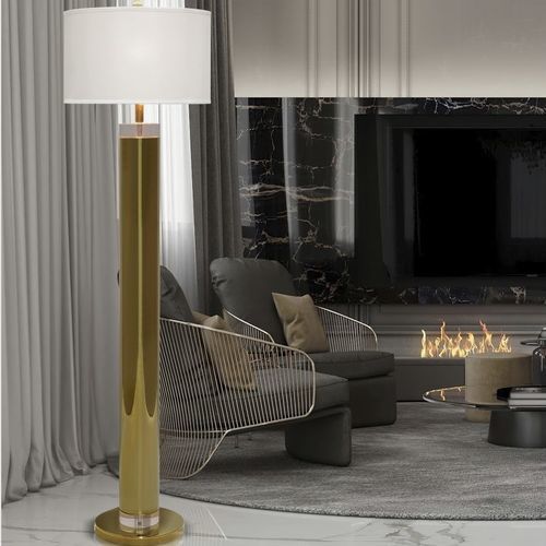 Напольная лампа - METANIRA - K-LIGHTING - из нержавеющей стали / из кристалла / из ткани