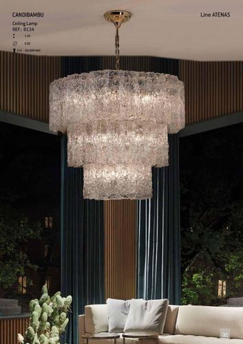 Современная люстра - LINE ATENAS - K-LIGHTING - из стекла / из полированной латуни / для профессионального использования