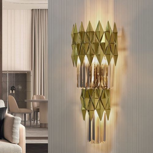 Современный настенный светильник - LINE LUNE - K-LIGHTING - для интерьера / из нержавеющей стали / из кристалла