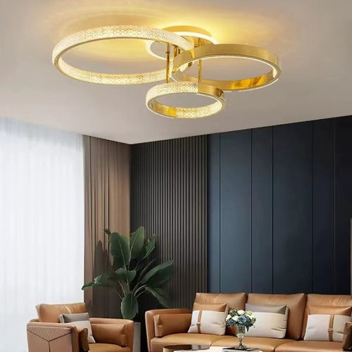 Современный потолочный светильник - LINE FERREIRA - K-LIGHTING - в форме колец / из полированной нержавеющей стали / из акрила