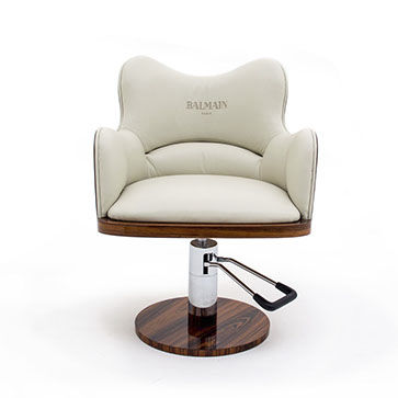 Парикмахерское кресло из искусственной кожи - BALMAIN styling chair - arianeske - с гидронасосом / белое / для профессионального использования