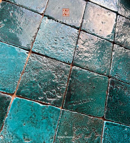 Покрытие для стен для интерьера - COTTO SMALTATO SMERALDO QUADRA - MAESTRI DEL COTTO - из терракоты / глянцевое / эмалевое
