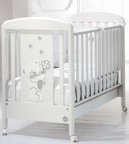 Современная детская кроватка - GASTONE - Baby Expert - на колесиках / из дерева